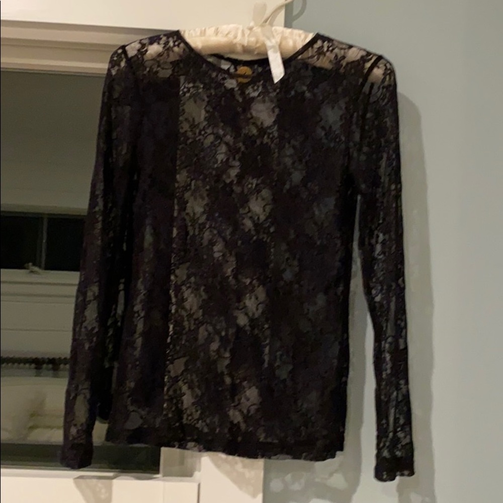 Sheer black blouse